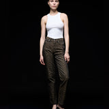 Vintage Fendi FF Leopard Print Pantolon