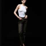 Vintage Fendi FF Leopard Print Pantolon