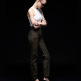 Vintage Fendi FF Leopard Print Pantolon