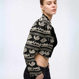 Vintage Comme des Garçons Cropped Motifli Ceket