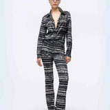 Vintage Moschino Stay On Line Print Pantolon