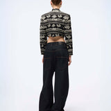 Vintage Comme des Garçons Cropped Motifli Ceket