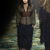 Dries Van Noten S/S 2015 Look #26 Embroidered Ribbon Fringe Etek