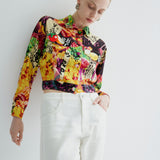 Vintage Iceberg FruIt PrInt SIlk Bomber Ceket