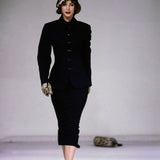 Vintage Alaïa F/W 1991 Look #67 Yün Etek Ceket Takım