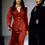 Vintage Alaïa F/W 1991 Look #67 Yün Etek Ceket Takım
