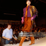 YVES SAINT LAURENT RIVE GAUCHE F/W 1982 RUNWAY DOCUMENTED OVERSIZED METALLIC PAISLEY YüN şAL
