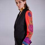 Vintage Gianni Versace Couture F/W 1990 Pinstripe Yün Pantolon Ceket Takım