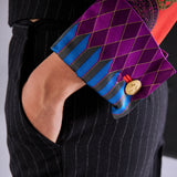 Vintage Gianni Versace Couture F/W 1990 Pinstripe Yün Pantolon Ceket Takım