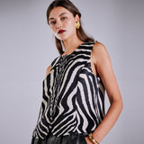 Vintage Laurèl Yün Zebra Yelek