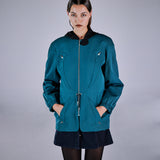Vintage Thierry Mugler F/W 1988 Yün Fermuarlı Parka Ceket