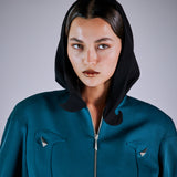 Vintage Thierry Mugler F/W 1988 Yün Fermuarlı Parka Ceket