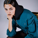 Vintage Thierry Mugler F/W 1988 Yün Fermuarlı Parka Ceket