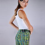 Vintage Versace Gridded Jean Pantolon