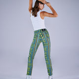 Vintage Versace Gridded Jean Pantolon