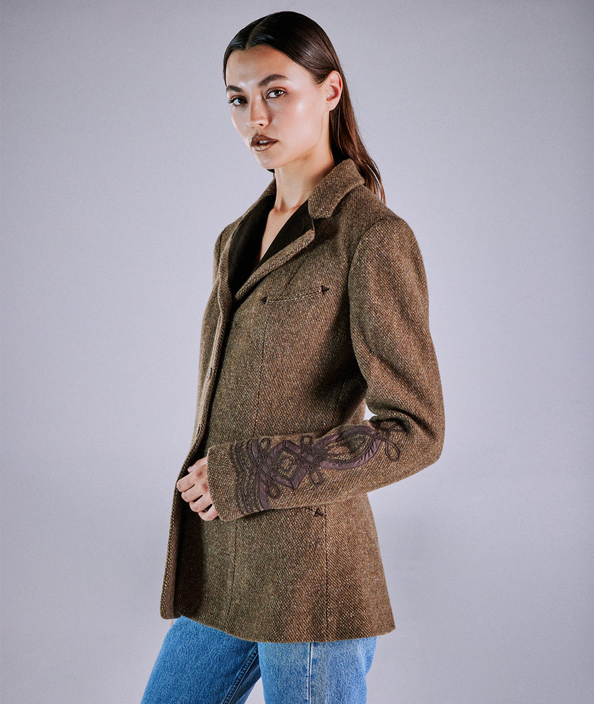 louren slub tweed jacket ローレン　ジャケット slub tweed jacket – louren store