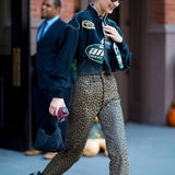 Vintage Fendi FF Leopard Print Pantolon