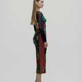 Vintage Jean Paul Gaultier Soleil S/S 1996 Op Art Mesh Elbise