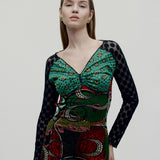 Vintage Jean Paul Gaultier Soleil S/S 1996 Op Art Mesh Elbise