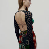 Vintage Jean Paul Gaultier Soleil S/S 1996 Op Art Mesh Elbise