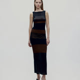 Vintage Rifat Ozbek Striped Maxi Elbise