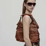 Yves Saint Laurent Rive Gauche by Tom Ford F/W 2004 St. Tropez Ruffled Mombasa Çanta