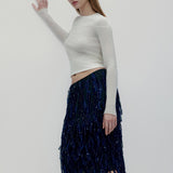 Dries Van Noten S/S 2015 Look #26 Embroidered Ribbon Fringe Etek