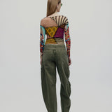 Jean Paul Gaultier S/S 2003 Cultures of the World Patchwork Mesh Bluz