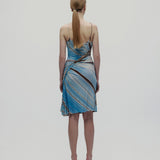 Vintage Roberto Cavalli S/S 2004 Feather Print Elbise