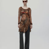 Vintage Blugirl by Blumarine Leopard İpek Tunik (c. 2002–2004)