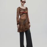 Vintage Blugirl by Blumarine Leopard İpek Tunik (c. 2002–2004)