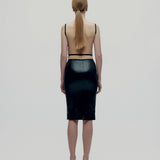 Vintage Dolce & Gabbana S/S 1999 Wet Look Bamboo Backless Elbise