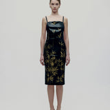 Vintage Dolce & Gabbana S/S 1999 Wet Look Bamboo Backless Elbise