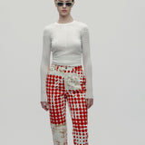 Vintage Christian Lacroix Jeans Pop Art Op Art Print Pantolon (c. 1997–1999)