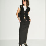 Vintage Celine Cable Knit Yün Yelek