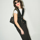 Vintage Celine Cable Knit Yün Yelek