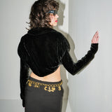 Vintage Norma Kamali Velvet Bolero