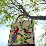 Vintage Handmade Yün Kanaviçe Çanta