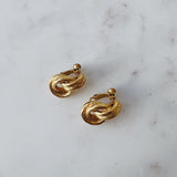 Vintage NapIer Textured Gold Knot Küpe
