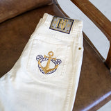 Vintage Escada Yıldız Detaylı Jean Pantolon