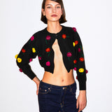 Vintage Sonia Rykiel Cropped Yün Hırka