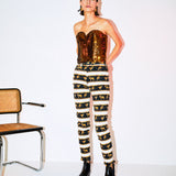 Vintage Versace Animal Print Jean