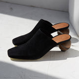 Neous Heel Detailed Suede Slippers
